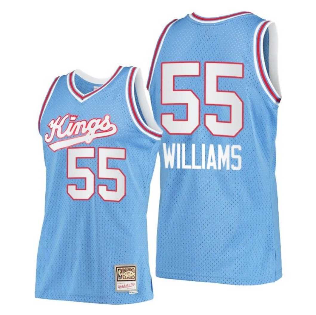 Men's Sacramento Kings #55 Jason Williams Blue Throwback Stitched Jersey Dzhi